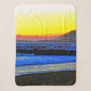 Mystic Sunset Sherpa Blanket
