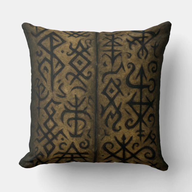 Mystic Symbols & Dark Occult Throw pillows (Front)