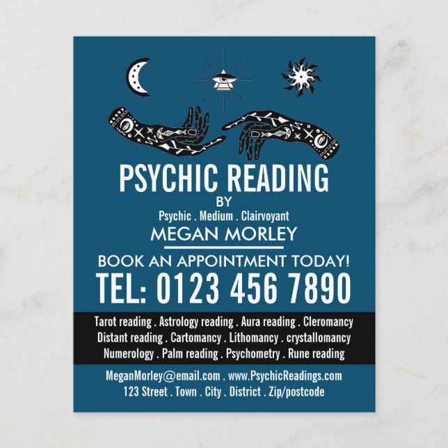 Mystic Symbols, Psychic Reading Advertising Flyer (Front)