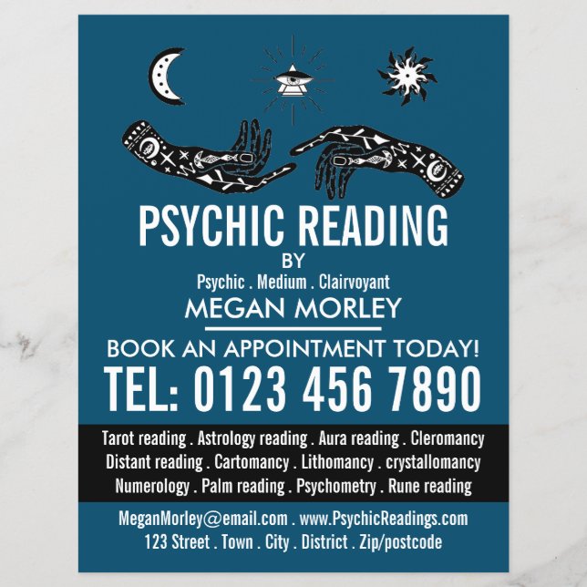 Mystic Symbols, Psychic Reading Advertising Flyer (Front)