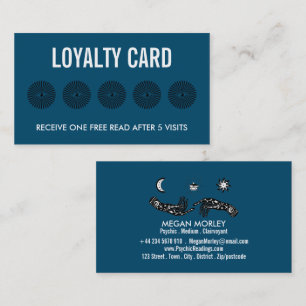 Mystic Symbols, Psychic Reading Loyalty Business Card