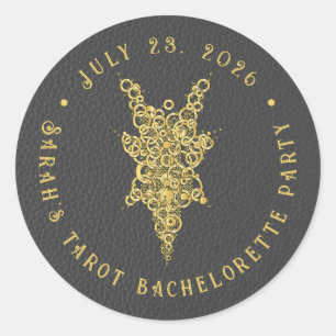 Mystic Tarot  Bachelorette Party Classic Round Sticker