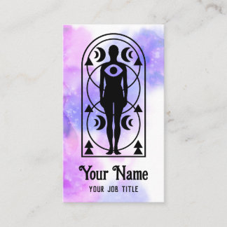 Mystic Third Eye Moon Spiritual Energy Healer Business Card