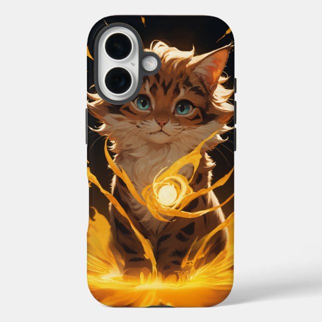 Mystic Tiger Cat Fire Familiar Case-Mate iPhone Case (Back)