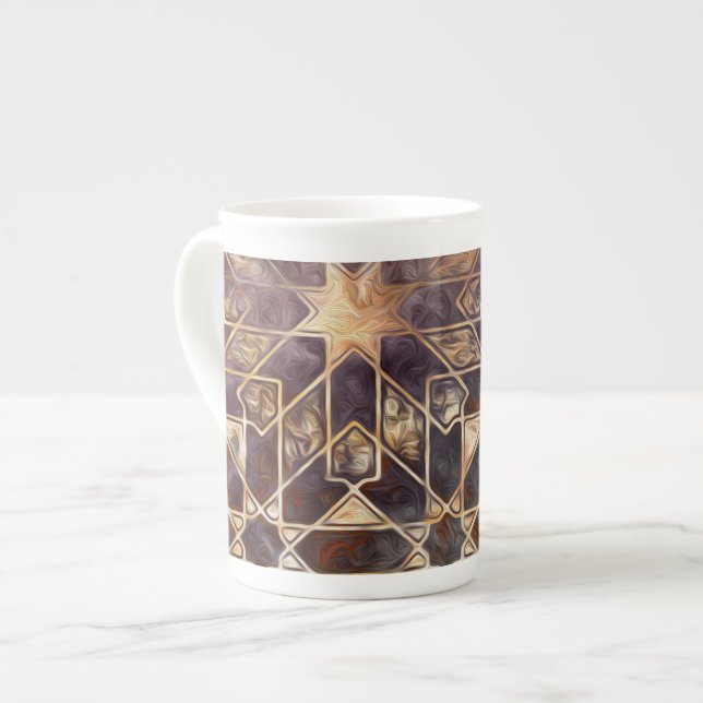 Mystic Tiles I Bone China Mug (Front Left)