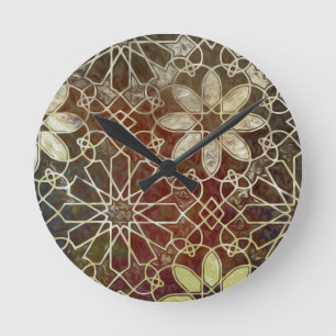 Mystic Tiles II Round Clock