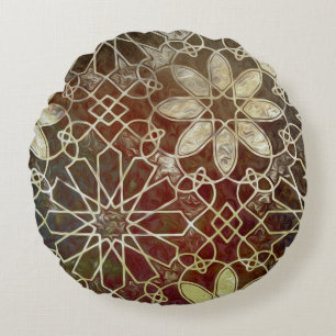 Mystic Tiles II Round Cushion