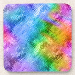 Mystic Topaz Blue Glassy Texture Coaster