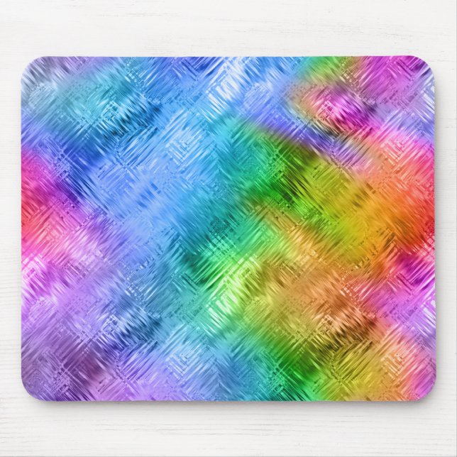 Mystic Topaz Blue Glassy Texture Mouse Mat (Front)