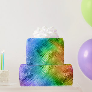 Mystic Topaz Blue Glassy Texture Wrapping Paper
