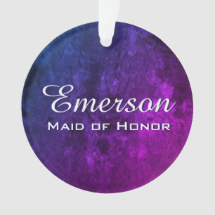 Mystic-Topaz Bridal Party Pink Purple Blue Favou Ornament