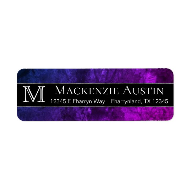 Mystic-Topaz Office | Monogram Purple Pink Blue (Front)