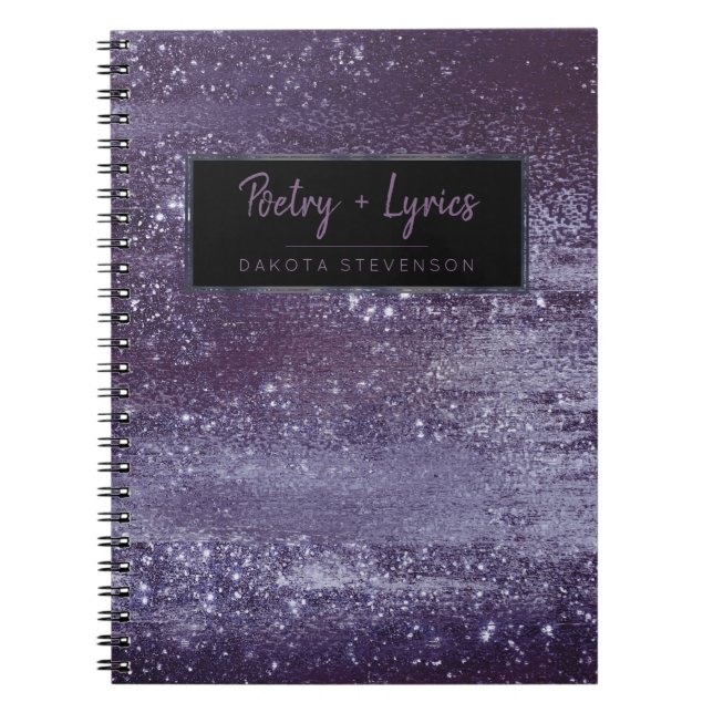 Mystic Topaz | Pink Blue Purple Ombre Lyric Notebook (Front)