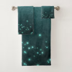 Mystic Twilight Stars | Deep Teal Green Neon Glow
