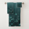 Mystic Twilight Stars | Deep Teal Green Neon Glow