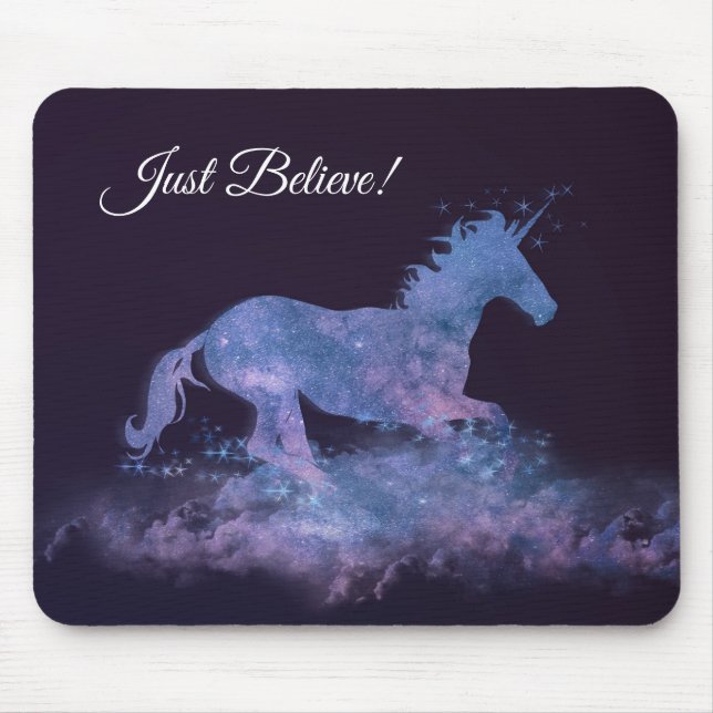 Mystic Unicorn Silhouette Mouse Mat (Front)