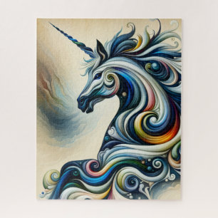 Mystic Unicorn Swirl Jigsaw Puzzle
