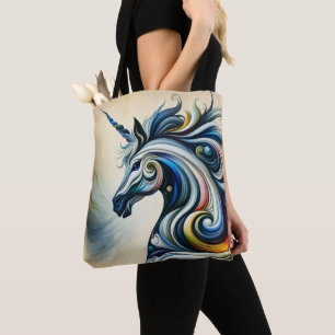 Mystic Unicorn Swirl Tote Bag