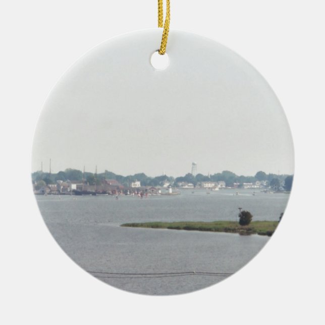 Mystic view ceramic tree decoration (Front)