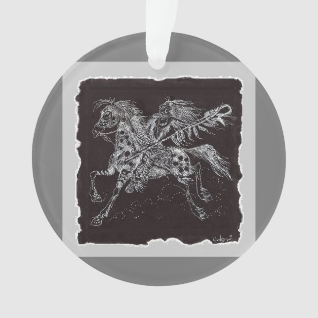 Mystic Warrior Acrylic Ornament (Front)