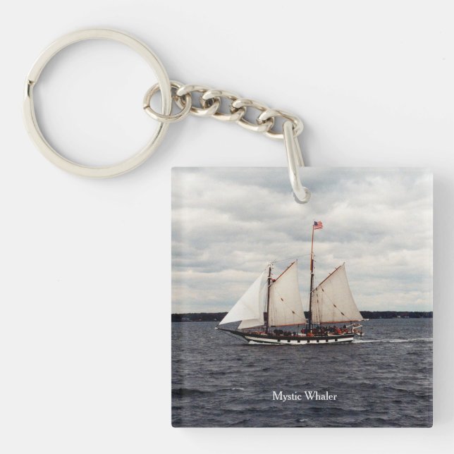 Mystic Whaler acrylic key chain (Front)