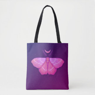 Mystic Witch Moth Under Moonlight Tote Bag