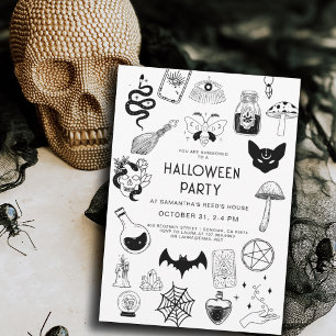 Mystic Witchcraft Halloween Party  Invitation