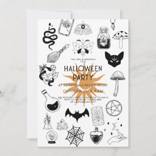 Mystic Witchcraft Halloween Party Invitation
