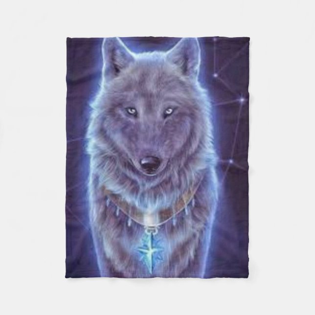 Mystic Wolf Fleece Blanket (Front)