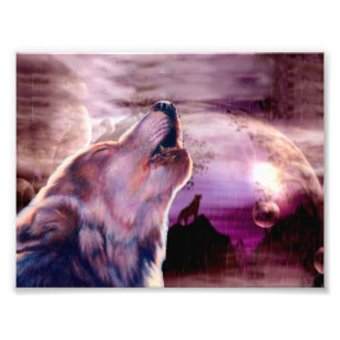 Mystical Wolf Art Wall Decor Zazzle Co Uk