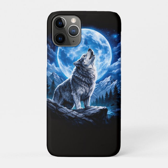 Mystic Wolf Howling Case-Mate iPhone Case (Back)