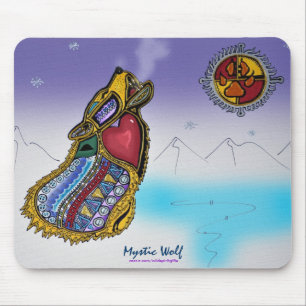 Mystic Wolf Ojibwe-style Art Mousepad