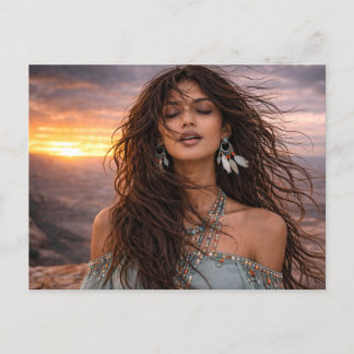 Mystic Woman Postcard - Galactic Beauty