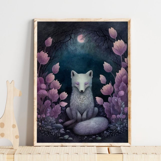Mystic Woodland Arctic Fox | Fox Wall Print (Creator Uploaded)