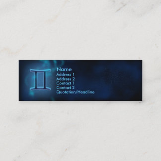 Mystic Zodiac - Gemini Mini Business Card