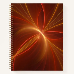 Mystical Abstract Fractal Art Modern Warm Colors Notebook