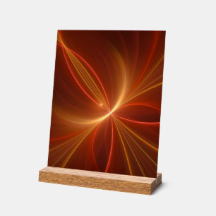 Mystical Abstract Fractal Art Modern Warm Colours Acrylic Sign
