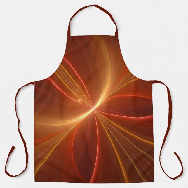 Mystical Abstract Fractal Art Modern Warm Colours Apron (Front)