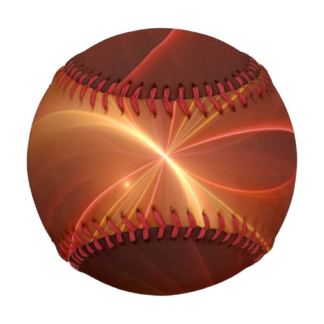 Mystical Abstract Fractal Art Modern Warm Colours Baseball (Front)