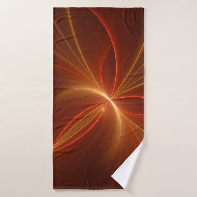 Mystical Abstract Fractal Art Modern Warm Colours Bath Towel (Bath Towel)