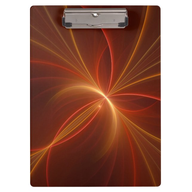 Mystical Abstract Fractal Art Modern Warm Colours Clipboard (Front)