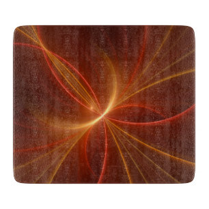 Mystical Abstract Fractal Art Modern Warm Colours Cutting Board