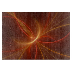 Mystical Abstract Fractal Art Modern Warm Colours Cutting Board