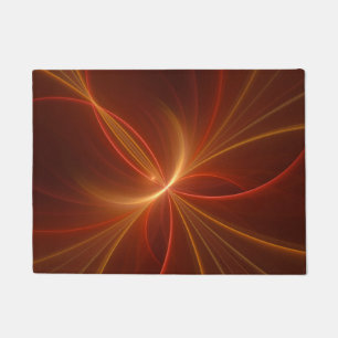 Mystical Abstract Fractal Art Modern Warm Colours Doormat