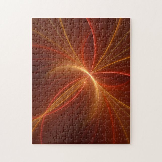 Mystical Abstract Fractal Art Modern Warm Colours Jigsaw Puzzle (Vertical)