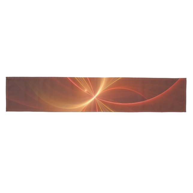 Mystical Abstract Fractal Art Modern Warm Colours Medium Table Runner (Horizontal)