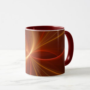 Mystical Abstract Fractal Art Modern Warm Colours Mug