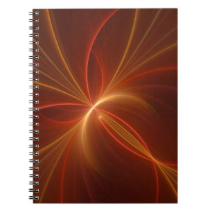 Mystical Abstract Fractal Art Modern Warm Colours Notebook