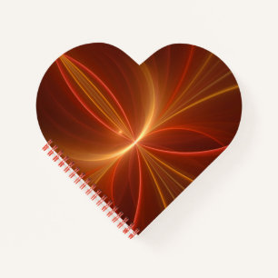 Mystical Abstract Fractal Art Modern Warm Colours Notebook