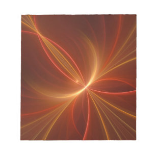 Mystical Abstract Fractal Art Modern Warm Colours Notepad